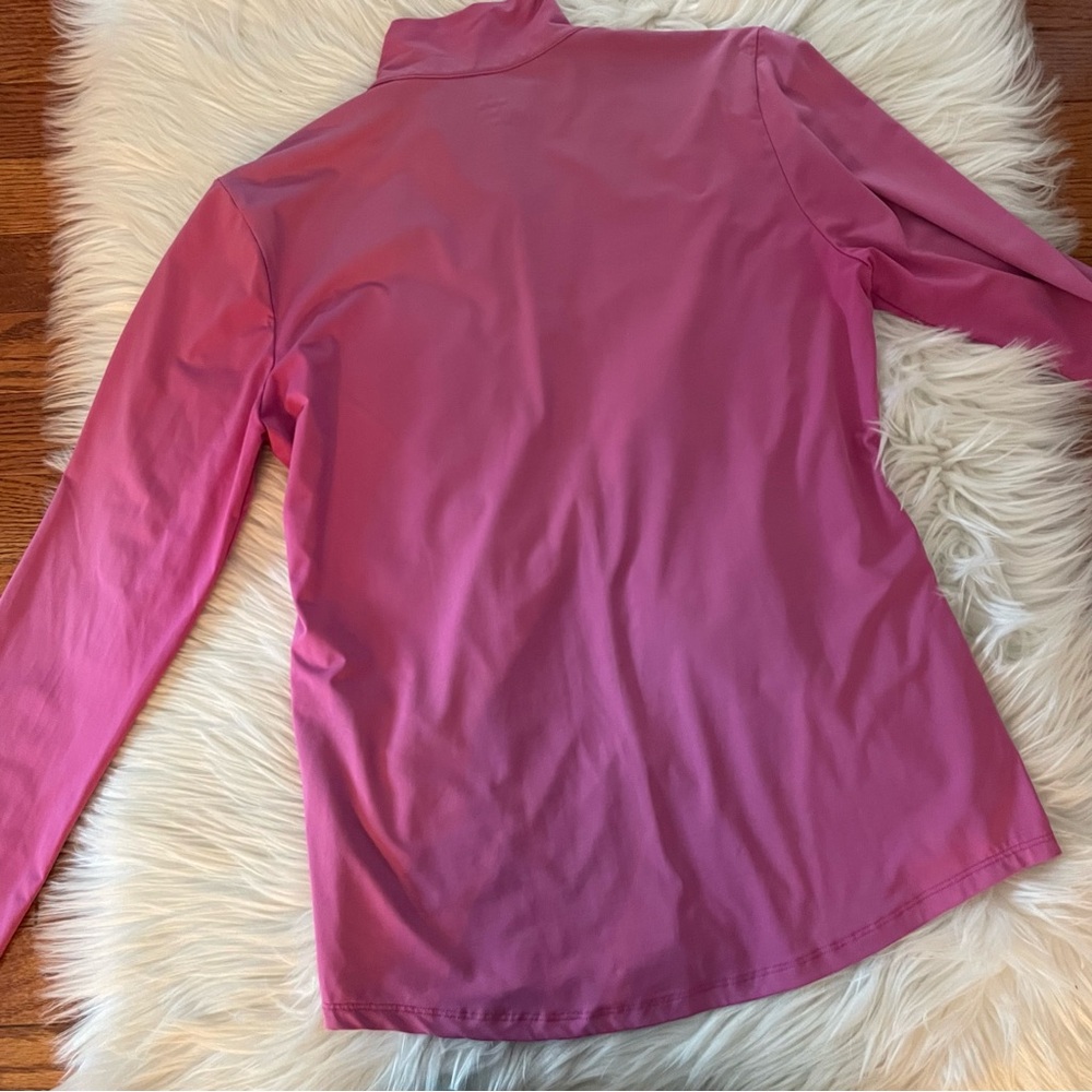 Title Nine Nylon Full Zip Swim Outdoor Shirt Long Sleeve Size Medium Pink - Picture 3 of 5